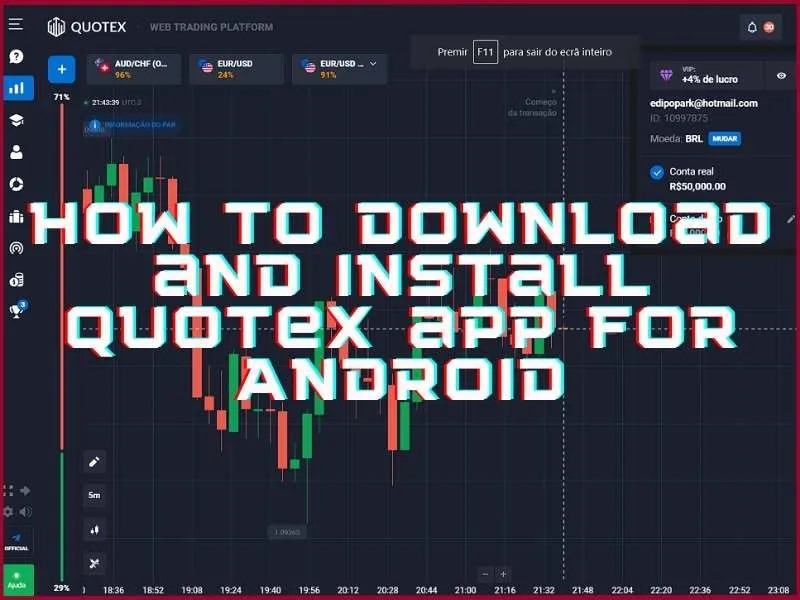 Quotex ticaret uygulamasını Google Play'den Android akıllı telefona yükleme