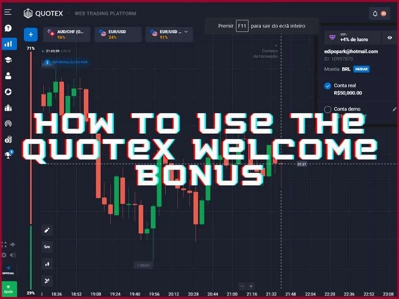 Quotex hoş geldiniz bonusu kodunu etkinleştirme ve kullanma konusunda adım adım kılavuz