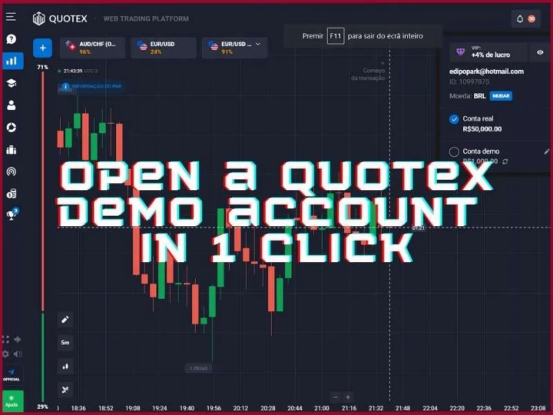 Kayıt olmadan tek tıklamayla Quotex demo hesabı nasıl açılır
