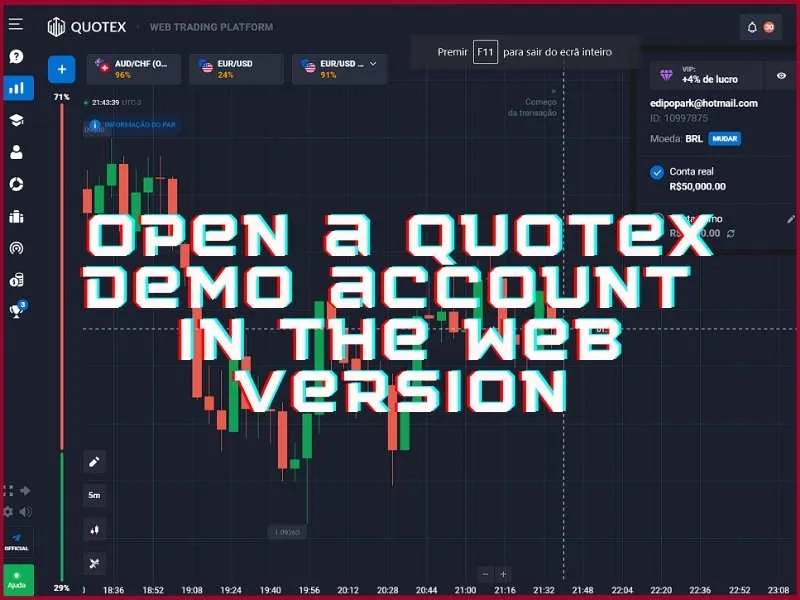 Quotex demo hesabı, tarayıcı tabanlı web platformunda
