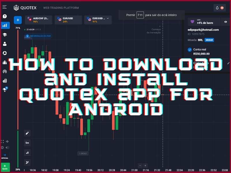Installing the Quotex trading app on an Android smartphone from Google Play