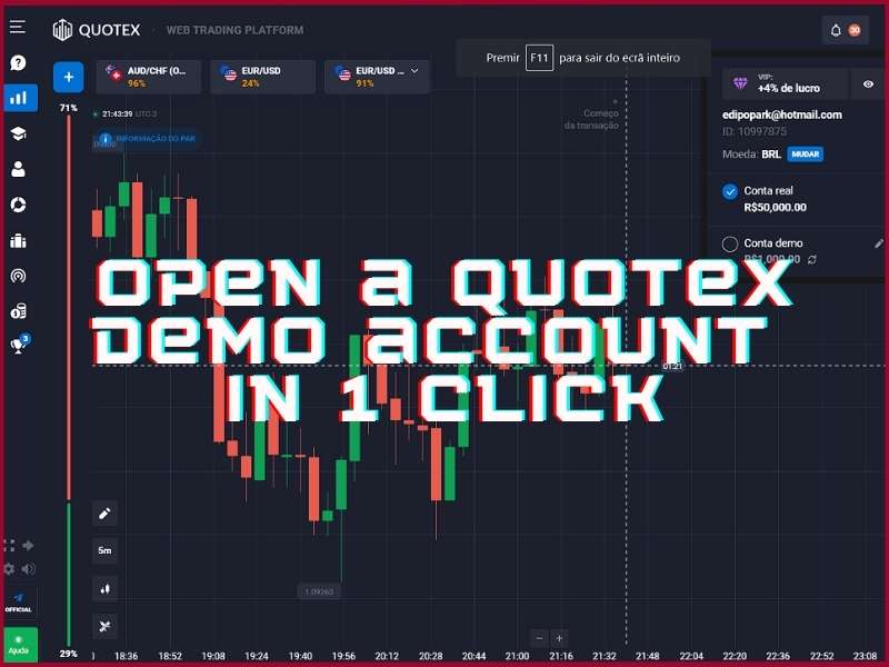 How to open a Quotex demo account in one click without registration