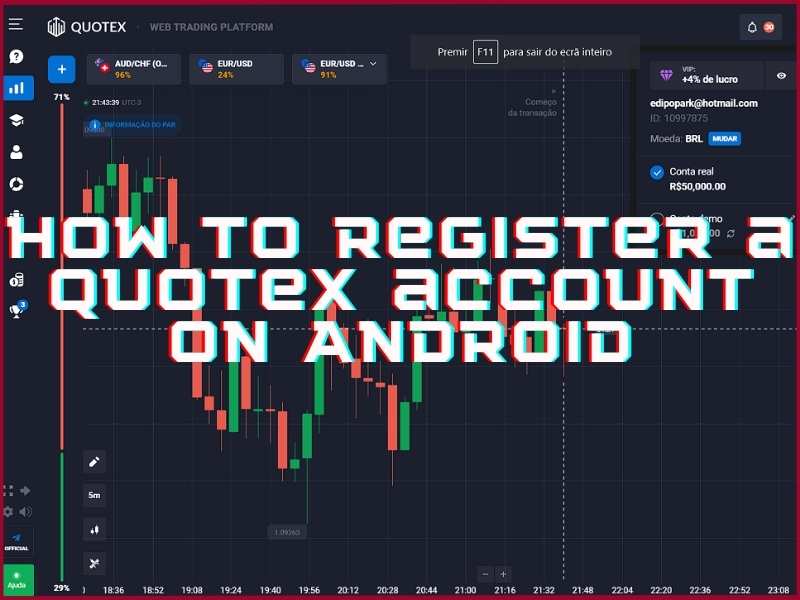 Registering a Quotex trading account on an Android smartphone step by step