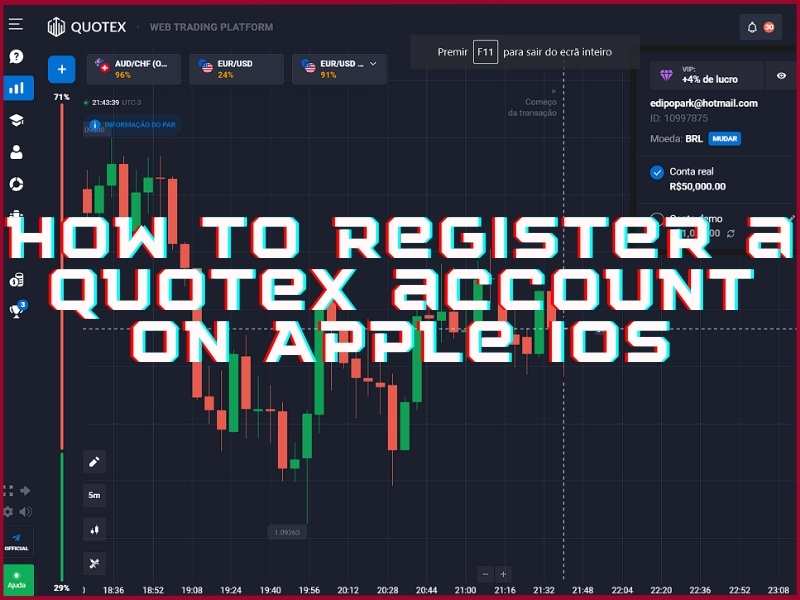 Creating a Quotex account on iPhone and iPad using the iOS app from the App Store